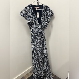 Anthropology floral wrap dress